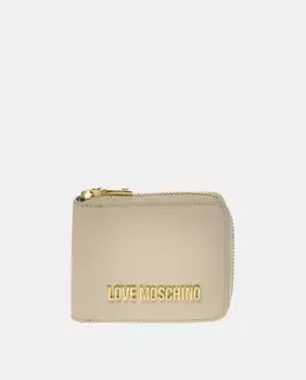 Маленький кошелек на молнии Love Moschino, цвет Crudo