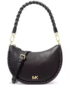Маленький кожаный конвертируемый клатч Kyla Michael Kors, черный