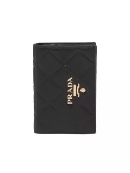 Маленький кожаный кошелек Prada, черный