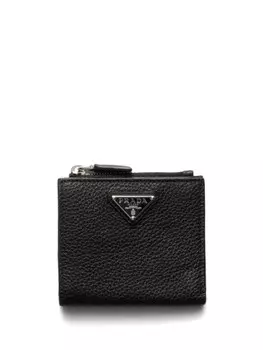 Маленький кожаный кошелек Prada, черный