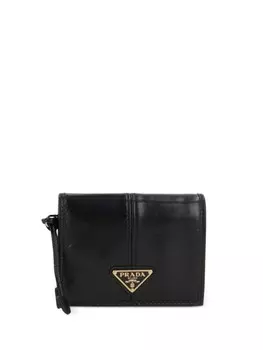 Маленький кожаный кошелек Prada, черный