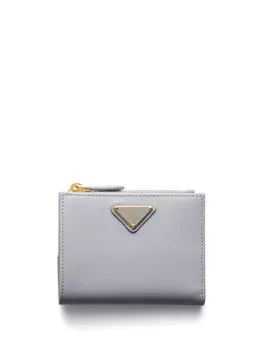 Маленький кожаный кошелек Prada, серый