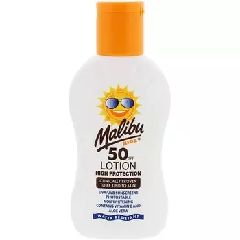 Malibu Kids Водостойкий солнцезащитный лосьон с высокой степенью защиты SPF 50 100 мл