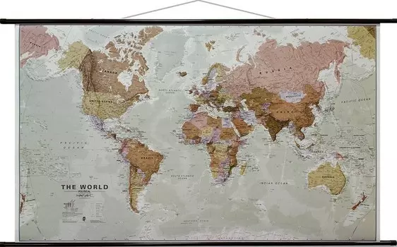 Maps International, Настенная карта мира исполнительной власти, масштаб 1:30 000 000