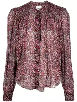 Marant toile блузка Maria с цветочным принтом, коричневый