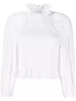 Marant toile блузка со сборками, белый
