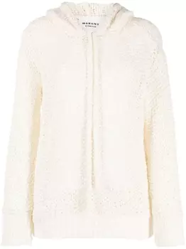 Marant toile джемпер с капюшоном и кулиской, нейтральный цвет