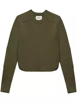 MARANT TOILE джемпер в рубчик, зеленый