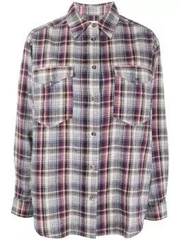 Marant toile клетчатая рубашка Lony-Ga, синий