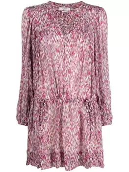 Marant toile платье с абстрактным принтом, розовый