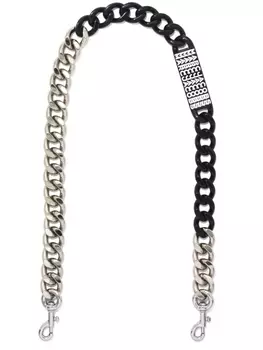 Marc Jacobs ремень для сумки The Barcode Chain, серебристый