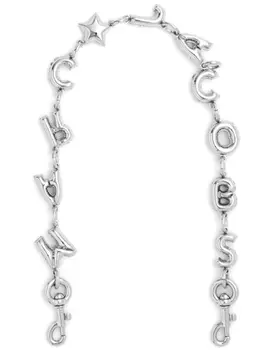 Marc Jacobs ремень для сумки The Bubble Chain, серебристый