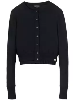 Marc Jacobs шерстяной кардиган с подолом в рубчик, черный