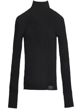 Marc Jacobs водолазка в рубчик, черный