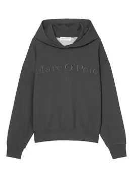 Marc O'Polo худи с вышитым логотипом, серый