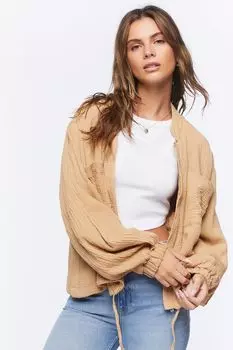 Марлевый бомбер Forever 21, сафари