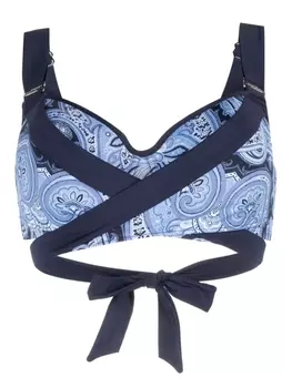 Marlies Dekkers топ бикини Cache Coeur с принтом пейсли, синий