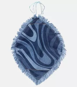 Мармо топ-бюстье из денима Pucci, Blue/Medio
