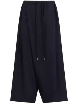 Marni широкие брюки с кулиской, черный