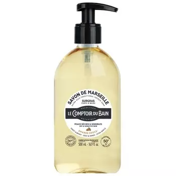 Марсельское мыло, супержирное, сладкий миндаль, 500 мл Le Comptoir Du Bain