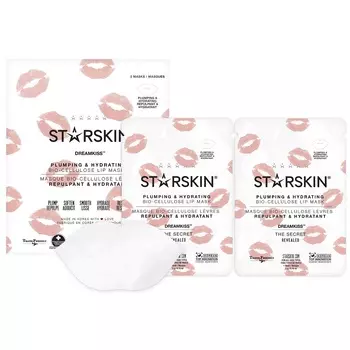 Маска для губ из биоцеллюлозы, придающая объем и увлажняющая dreamkiss plumping and hydrating bio-cellulose lip mask Starskin, количество 1 x 2 шт.