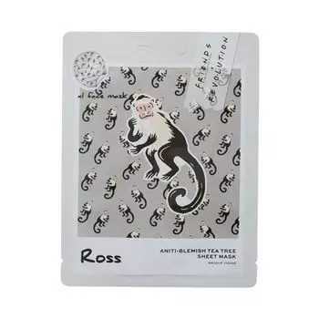 Маска для лица Friends X Revolution Mascarilla Facial Con rbol de T Ross Revolution, 1 unidad