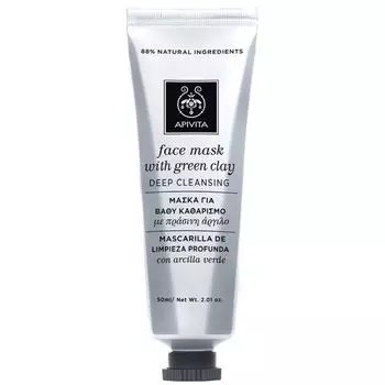 Маска для лица Mascarilla Facial Limpieza Profunda con Arcilla Verde Apivita, 50 ml