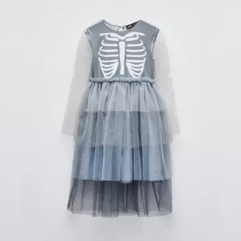 Маскарадный костюм принцессы-скелета Zara, белый