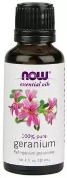 Масло герани, герань Now Foods, 100%
