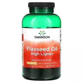 Масло Swanson Flaxseed High Lignan, 200 мягких таблеток