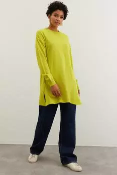 Масляно-зеленый вязаный свитер Trendyol Modest