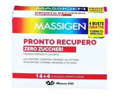 Massigen Pronto Recovery Zero Sugar 14 пакетиков + 4 пакетика без сахара
