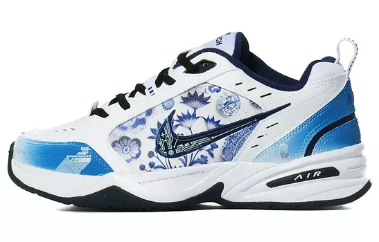 Кастомизированные кроссовки Nike Air Monarch 4 унисекс, синий/белый