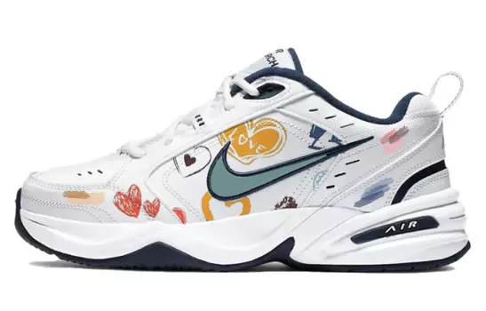 Кастомизированные кроссовки Nike Air Monarch 4 Unisex, белый