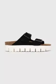 Массивные замшевые тапочки Arizona Birkenstock, черный