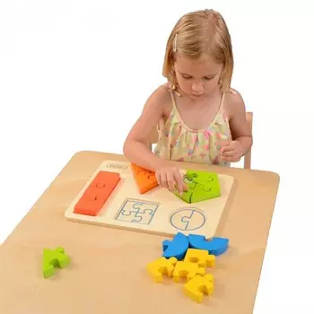 Мастеркидз, деревянный пазл с геометрическими фигурами Masterkidz