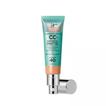 Матовая кремовая основа под макияж CC+ Natural Matte SPF 40 It Cosmetics, цвет neut medium