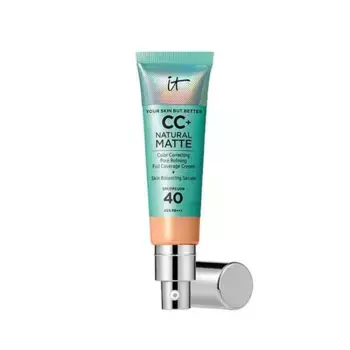 Матовая кремовая основа под макияж CC+ Natural Matte SPF 40 It Cosmetics, цвет medium