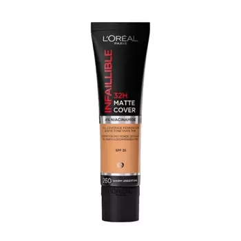 Матовая основа под макияж с плотным покрытием Infalible 32H Matte Cover L'Oreal, цвет soleil dor