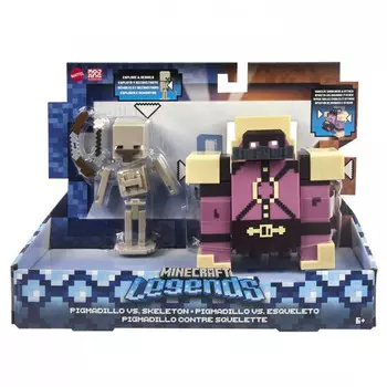 Mattel, Minecraft Legends, набор фигурок Пигмадилло против скелета