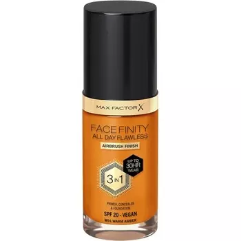 Max Factor Facefinity 3-в-1 безупречная жидкая основа для всего дня SPF 20 91 теплый янтарь 30 мл