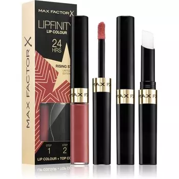 Max Factor, Lipfinity Rising Stars, стойкая жидкая губная помада с бальзамом, оттенок 090 Starstruck