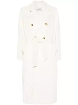 Max Mara двубортное пальто Madame, белый