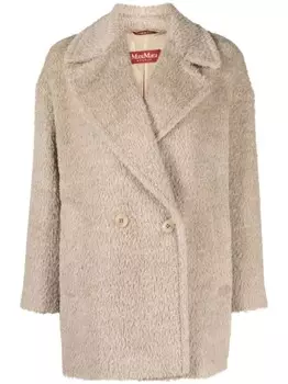 Max Mara двубортное пальто, серый