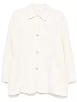 Max Mara однобортное пальто, белый