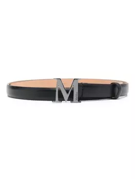 Max Mara ремень с пряжкой-логотипом, черный