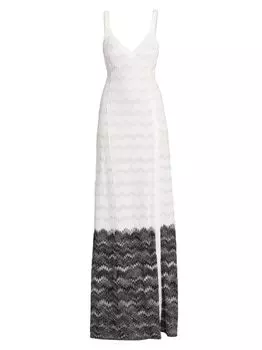 Макси-платье Dip-Dye Zig Zag Missoni, черный