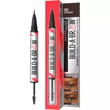 Maybelline build-a-brow 2 простых шага: карандаш и гель для бровей Maybelline New York, цвет ash brown
