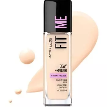 Maybelline Fit Me Dewy + Smooth Foundation Fair Porcelain 1 жидкая унция, 30 мл Maybelline New York