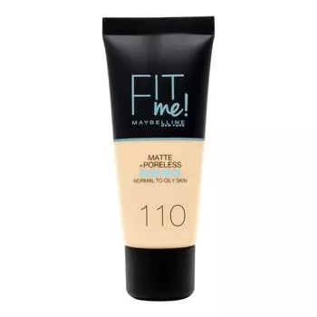 Maybelline fit me матовая + тональная основа для сияния пор Maybelline New York, цвет 110 porcelain, 30 мл